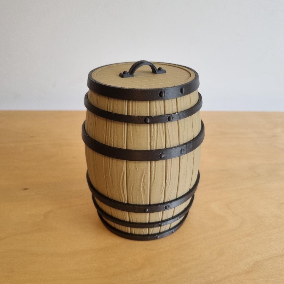 Barrel Lockable Container | Storage Box | Home & Bar Decor | Whiskey Gift Storage Bin