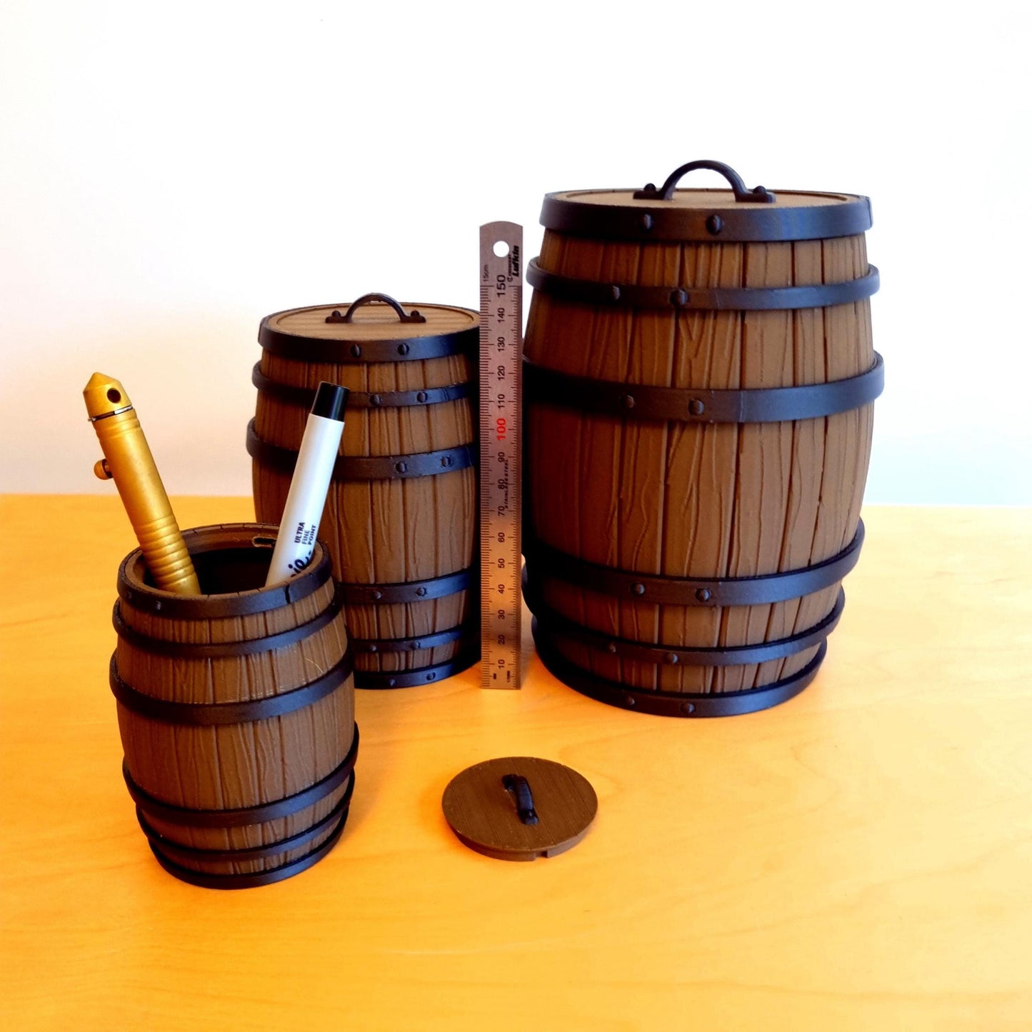 Barrel Lockable Container | Storage Box | Home & Bar Decor | Whiskey Gift Storage Bin