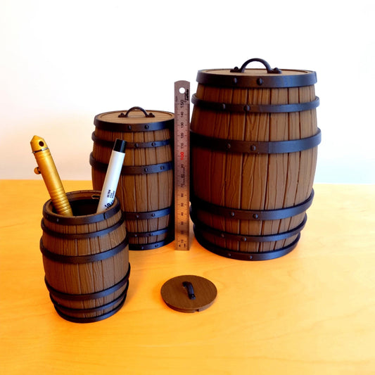 Barrel Lockable Container | Storage Box | Home & Bar Decor | Whiskey Gift Storage Bin