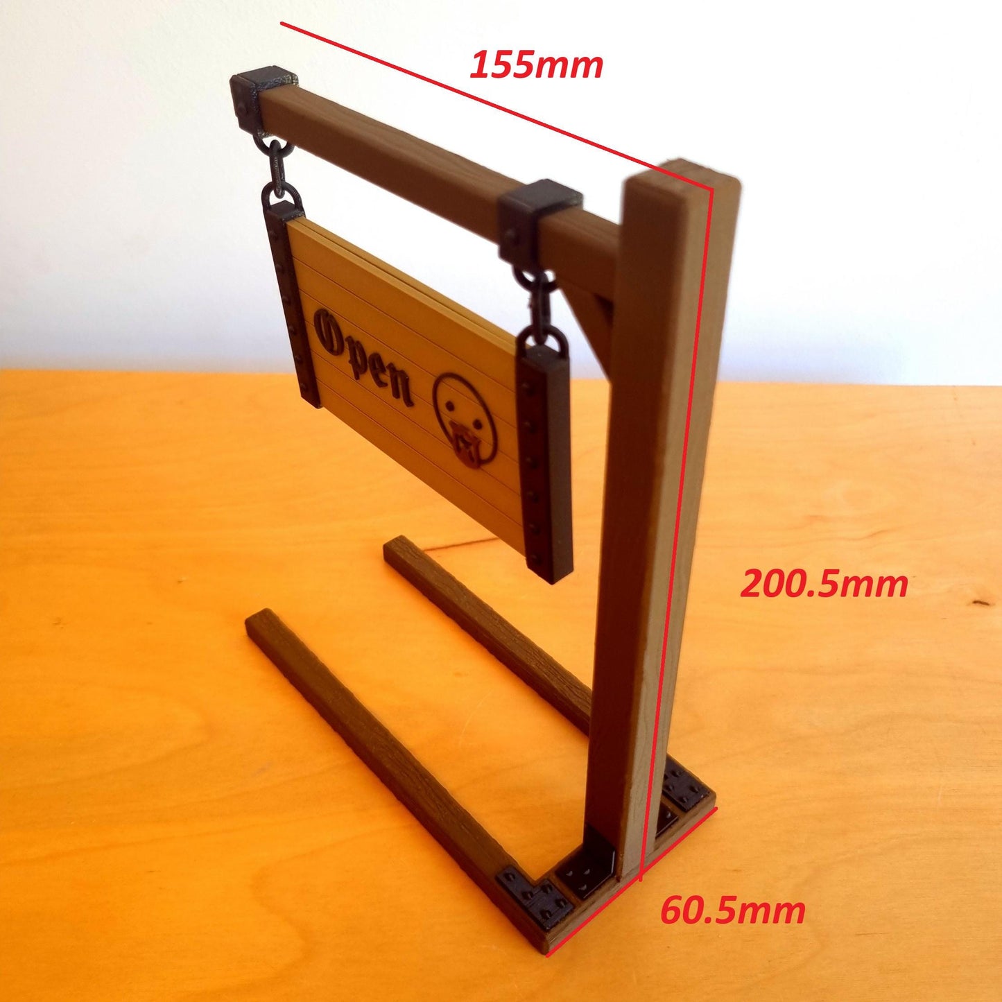 Personalised Hanging Sign | Custom Logo, Text & Symbols | Double Sided | 3D Printed